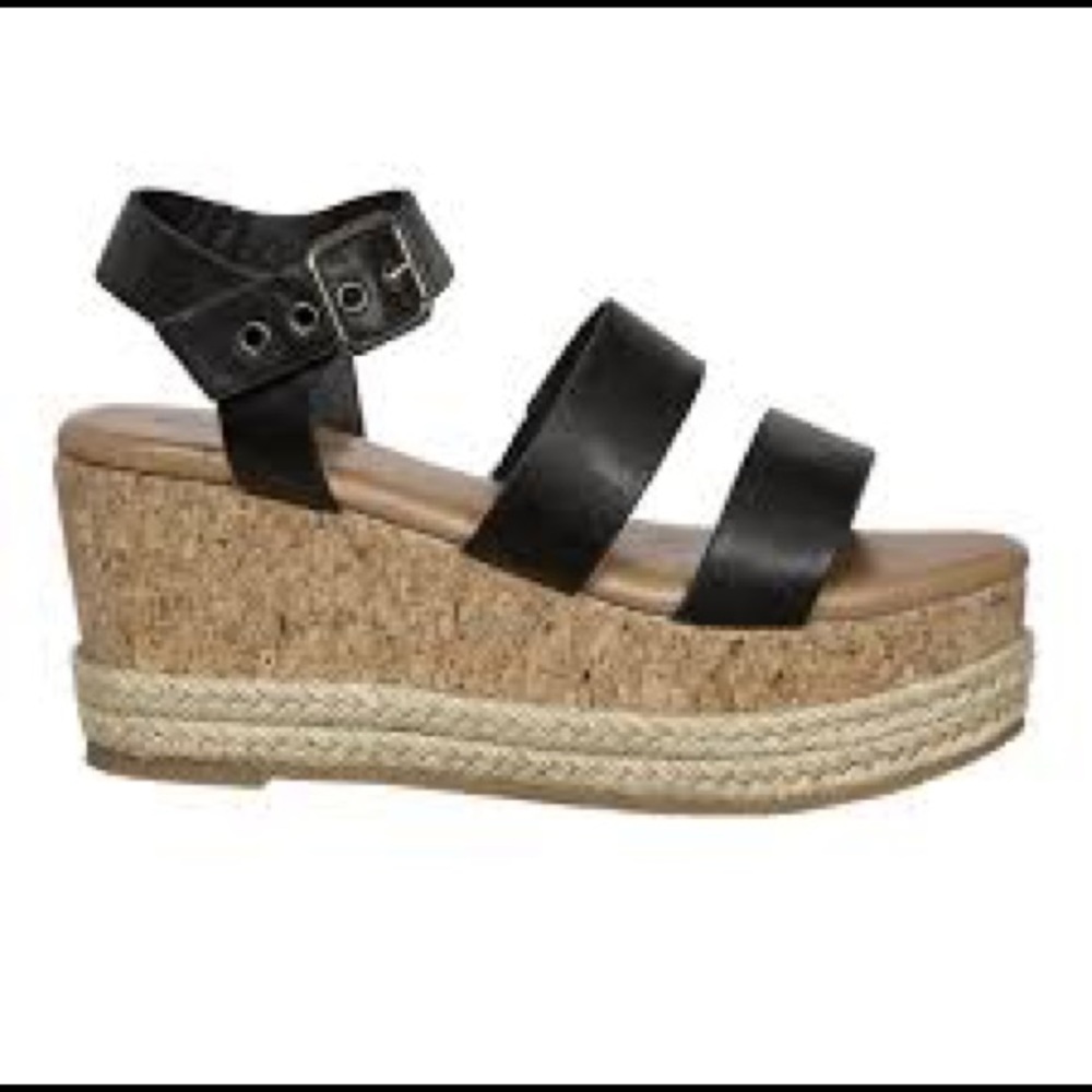 New Pierre Dumas black wedges